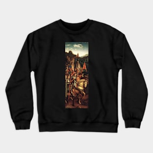 the soldiers of christ 1430 - Jan van Eyck Crewneck Sweatshirt